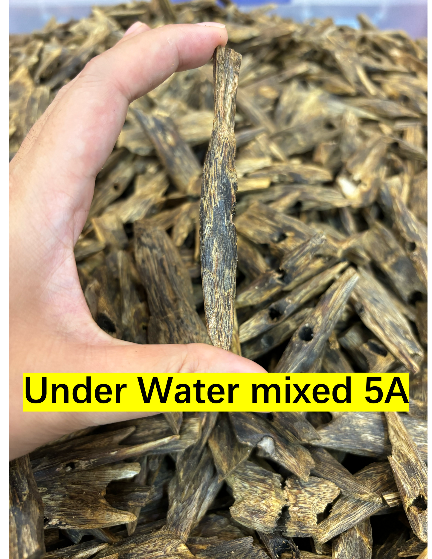 Under Water+5A:Kynam agarwood, natural, no chemicals, under water mixed 5A grade,Long strip