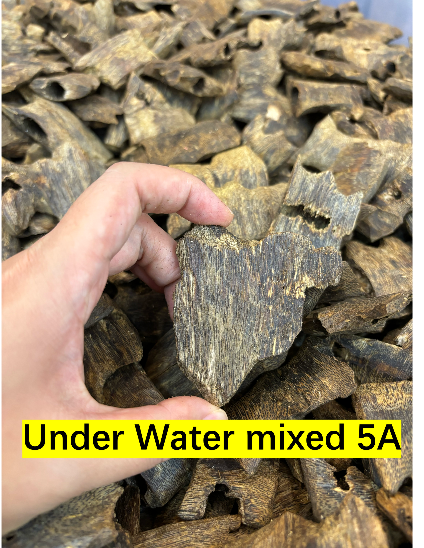 Under Water+5A:Kynam agarwood, natural, no chemicals, under water mixed 5A grade,Long strip