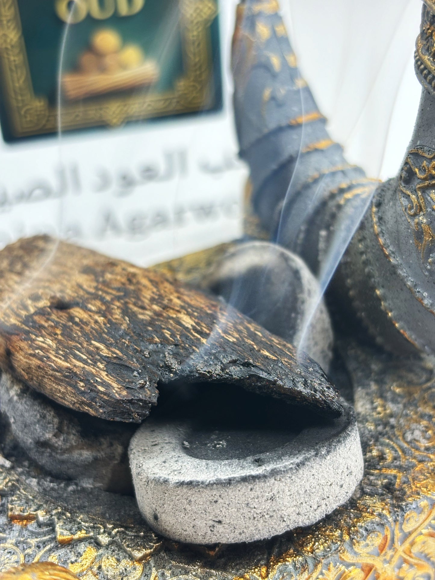 3A+ Kynam Agarwood Double Oud Chunk - طبيعي، خالٍ من المواد الكيميائية، عطر فاخر غني بالعود 