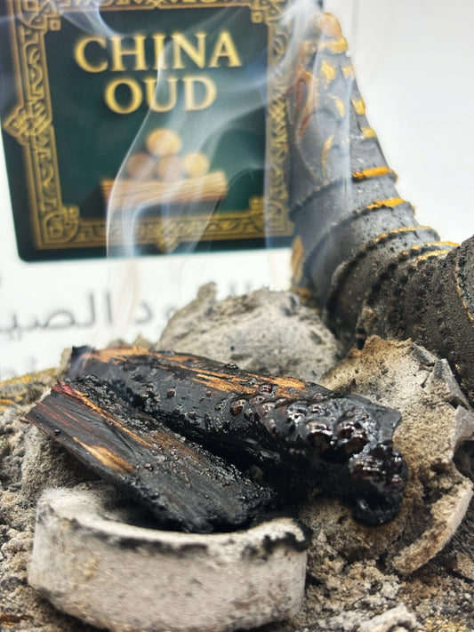 Heating Hainan medium-leaf sandalwood on Subitism burner for wild orchid aroma